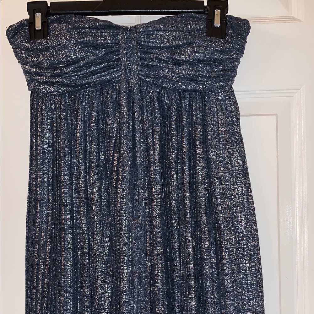 B Darlin Silver Shiny Mini Dress